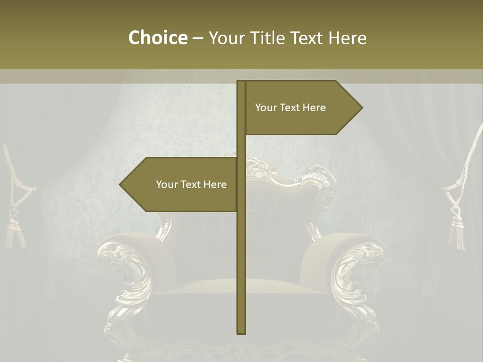 Dirty Chair Dark PowerPoint Template