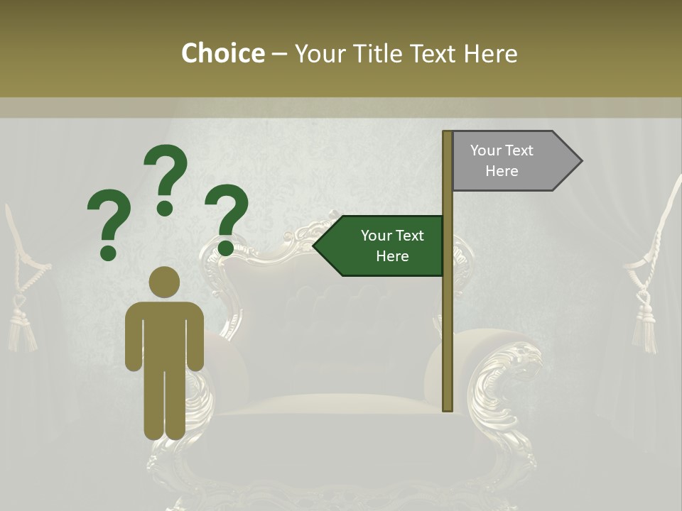 Dirty Chair Dark PowerPoint Template