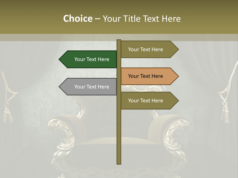 Dirty Chair Dark PowerPoint Template