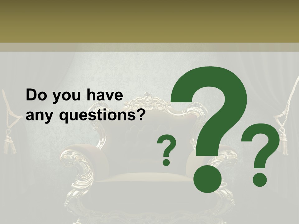 Dirty Chair Dark PowerPoint Template