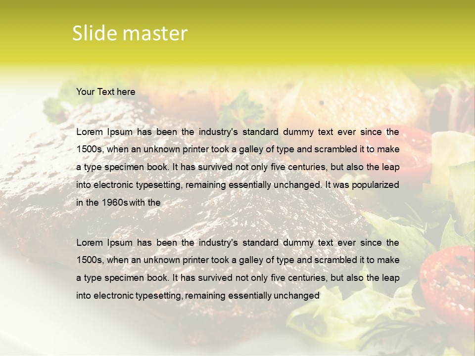 Chop Horizontal Object PowerPoint Template