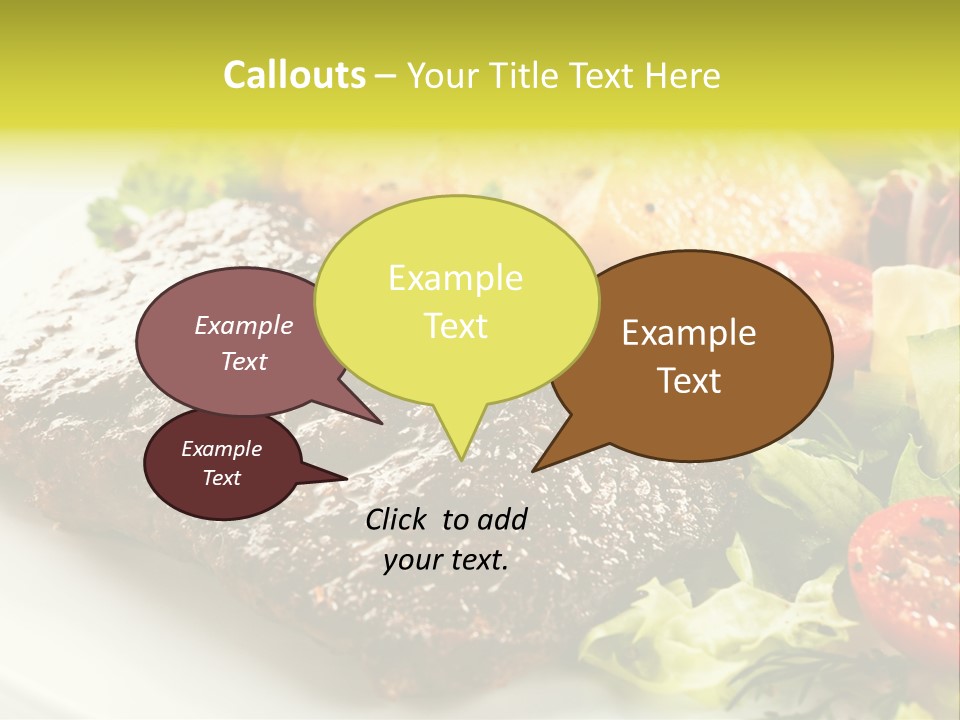 Chop Horizontal Object PowerPoint Template