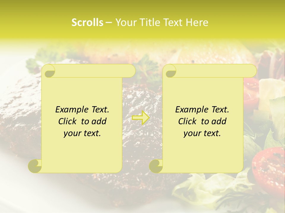 Chop Horizontal Object PowerPoint Template
