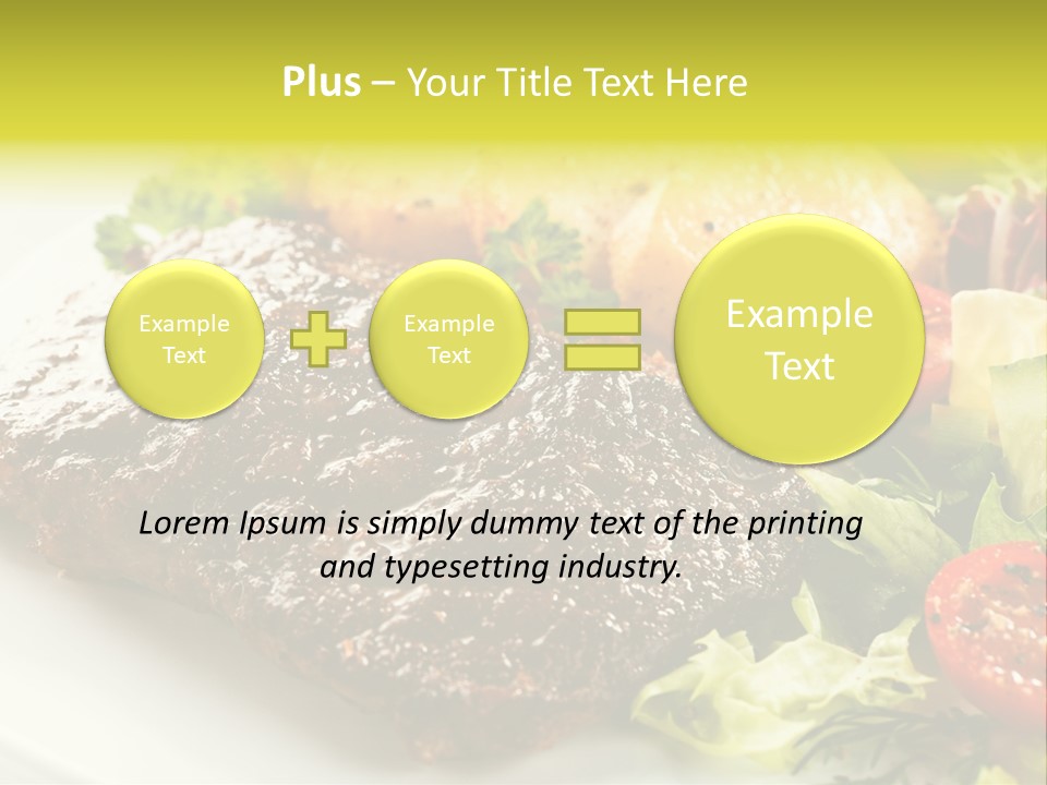 Chop Horizontal Object PowerPoint Template