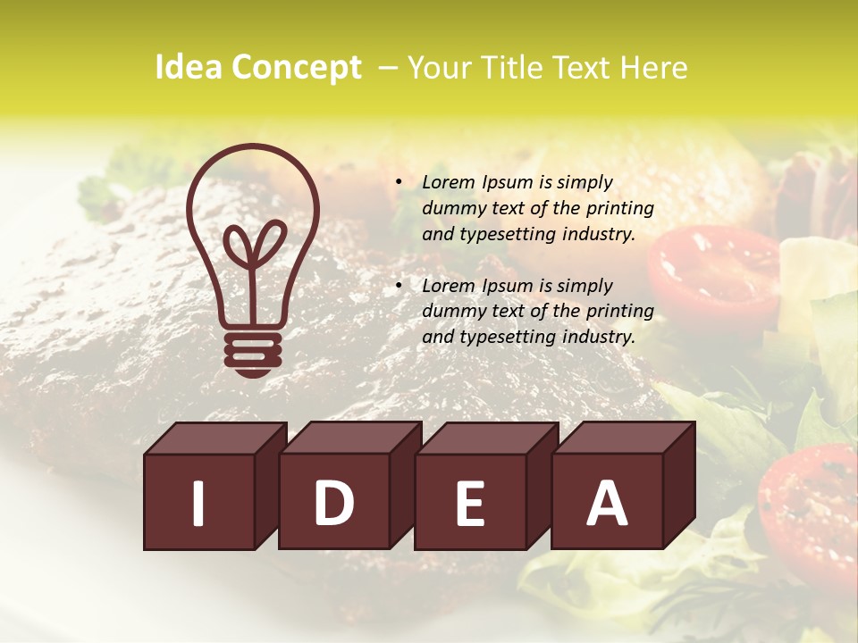 Chop Horizontal Object PowerPoint Template