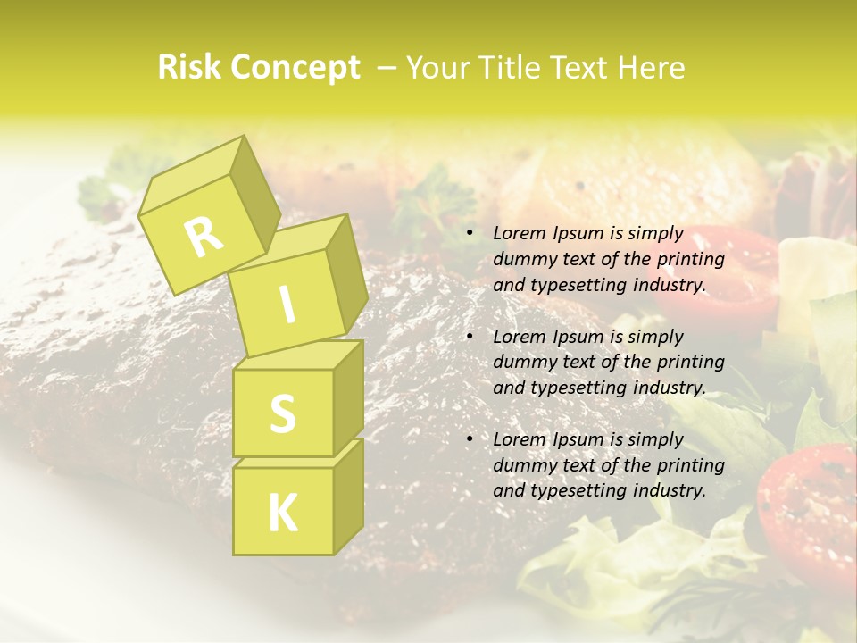 Chop Horizontal Object PowerPoint Template