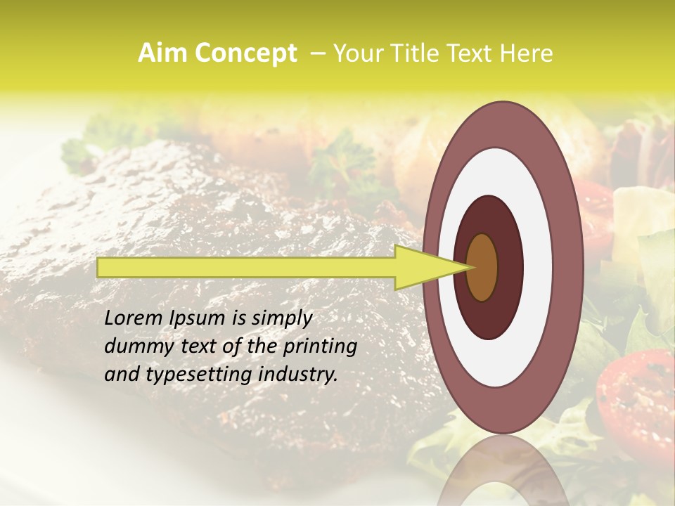 Chop Horizontal Object PowerPoint Template