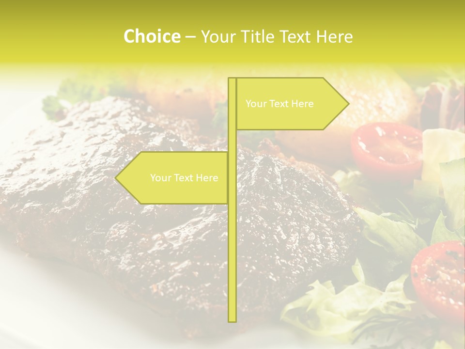 Chop Horizontal Object PowerPoint Template