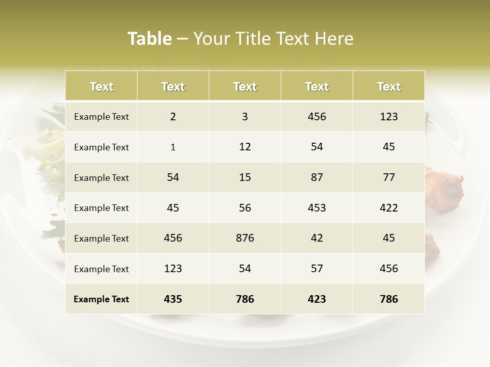 Restaurant Dining Fillet PowerPoint Template
