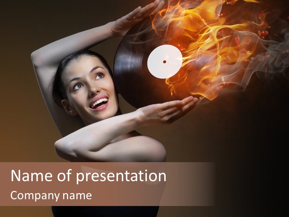 Smile Night Woman PowerPoint Template