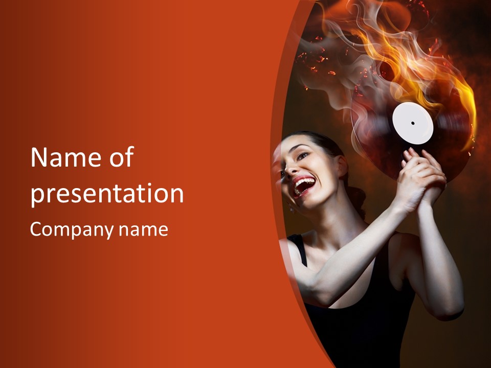 Portrait Burn Sound PowerPoint Template