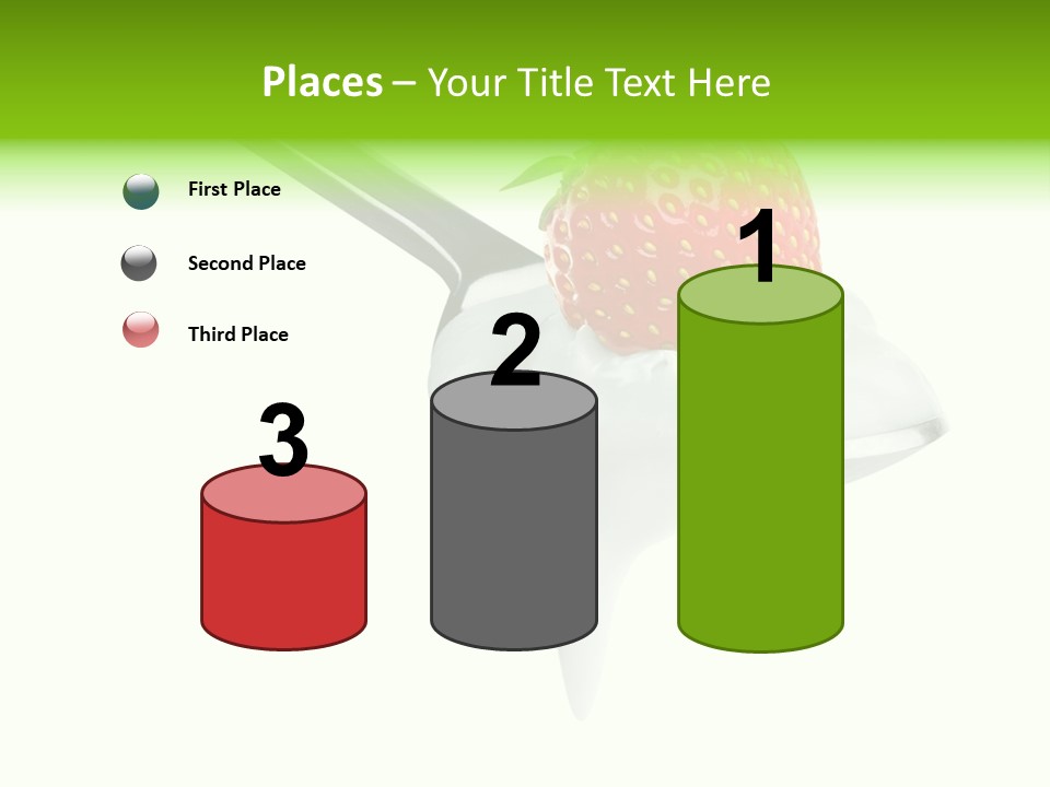 Dairy Shiny Strawberry PowerPoint Template