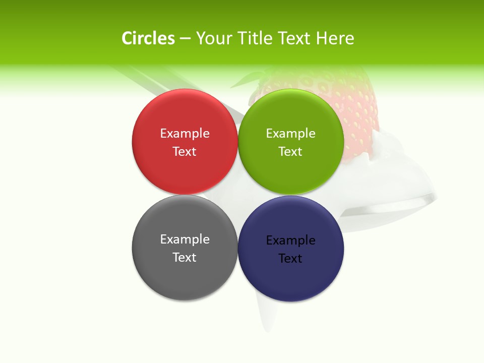 Dairy Shiny Strawberry PowerPoint Template