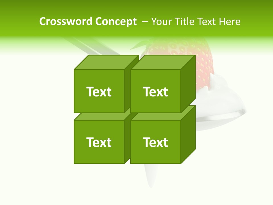 Dairy Shiny Strawberry PowerPoint Template