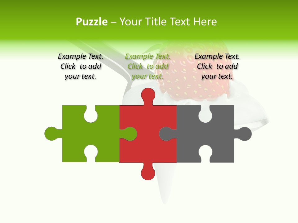 Dairy Shiny Strawberry PowerPoint Template