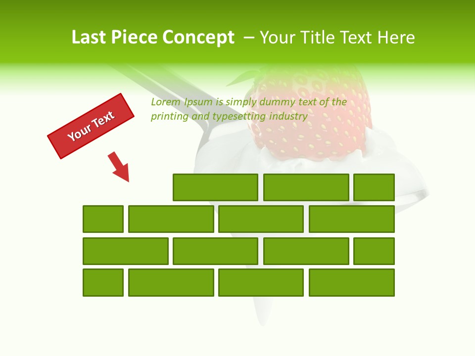 Dairy Shiny Strawberry PowerPoint Template