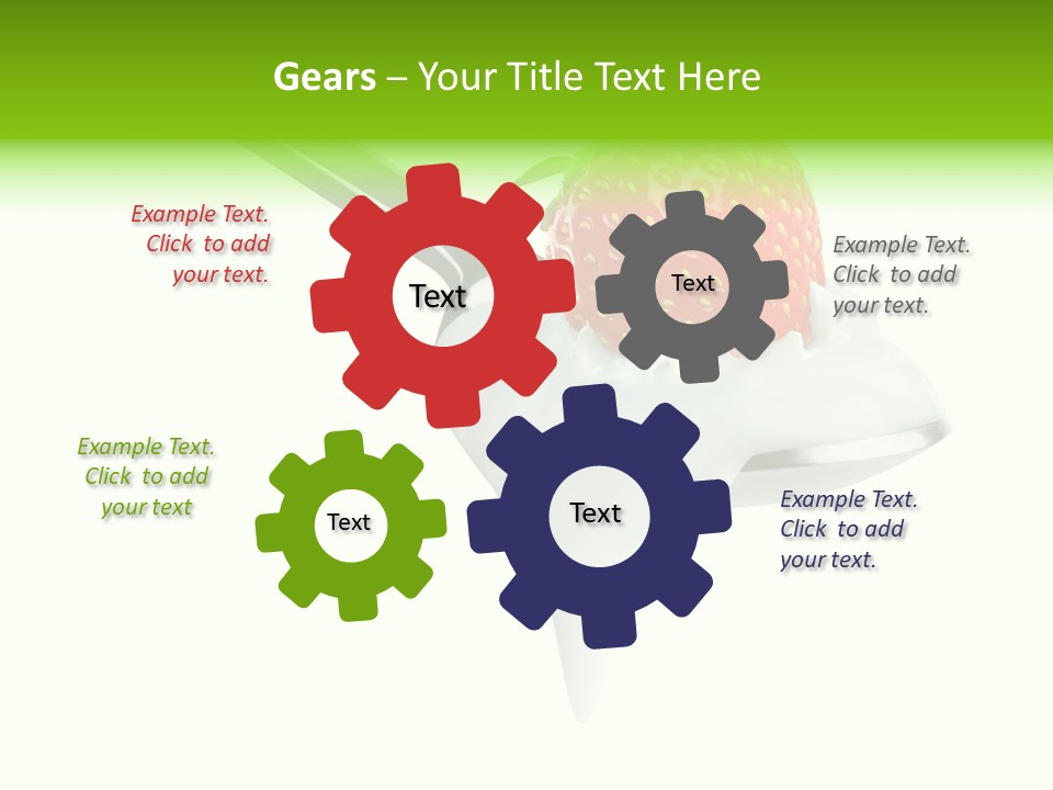 Dairy Shiny Strawberry PowerPoint Template