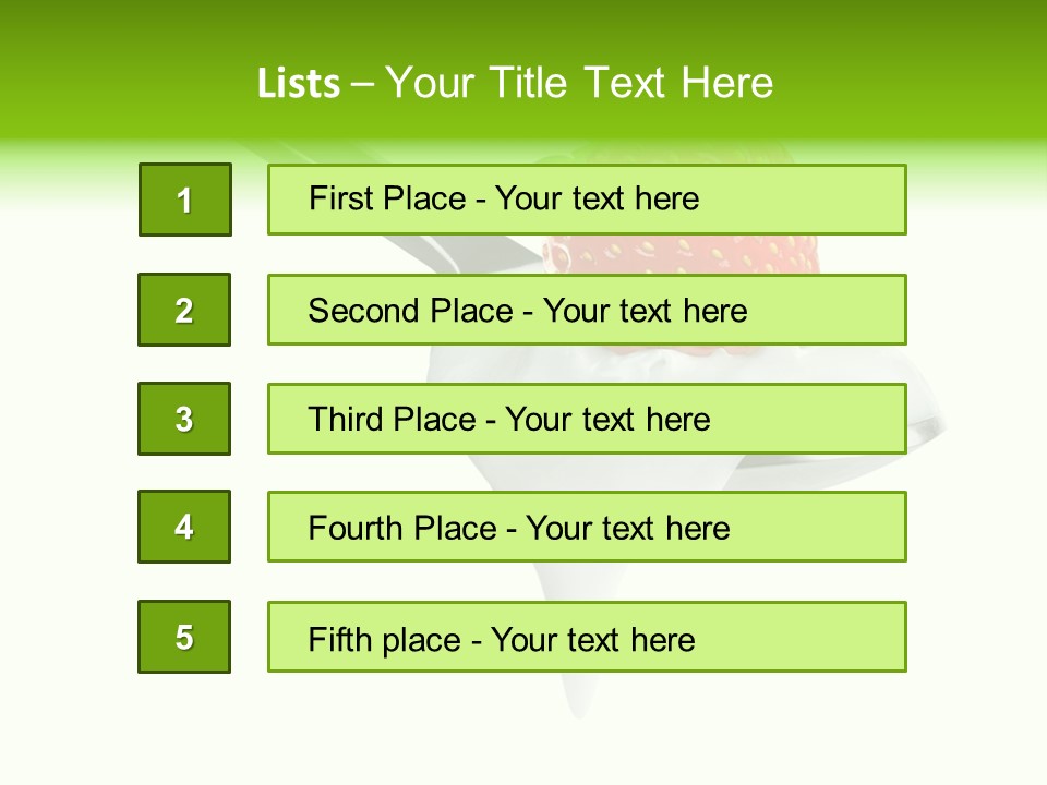 Dairy Shiny Strawberry PowerPoint Template