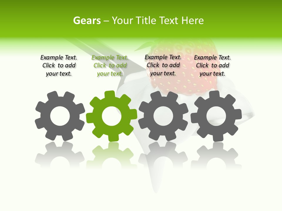 Dairy Shiny Strawberry PowerPoint Template