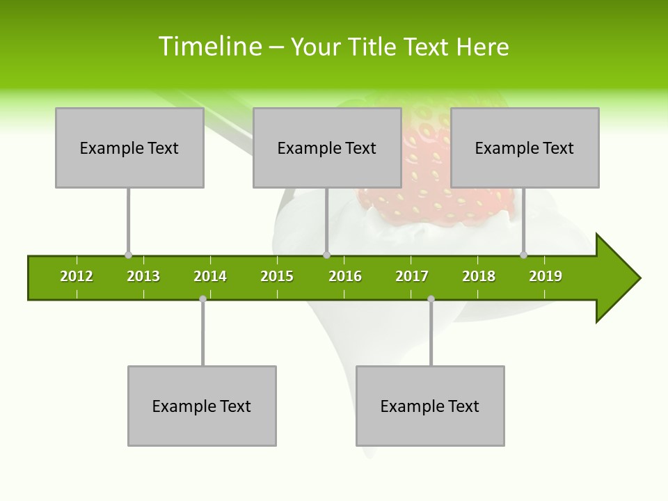 Dairy Shiny Strawberry PowerPoint Template