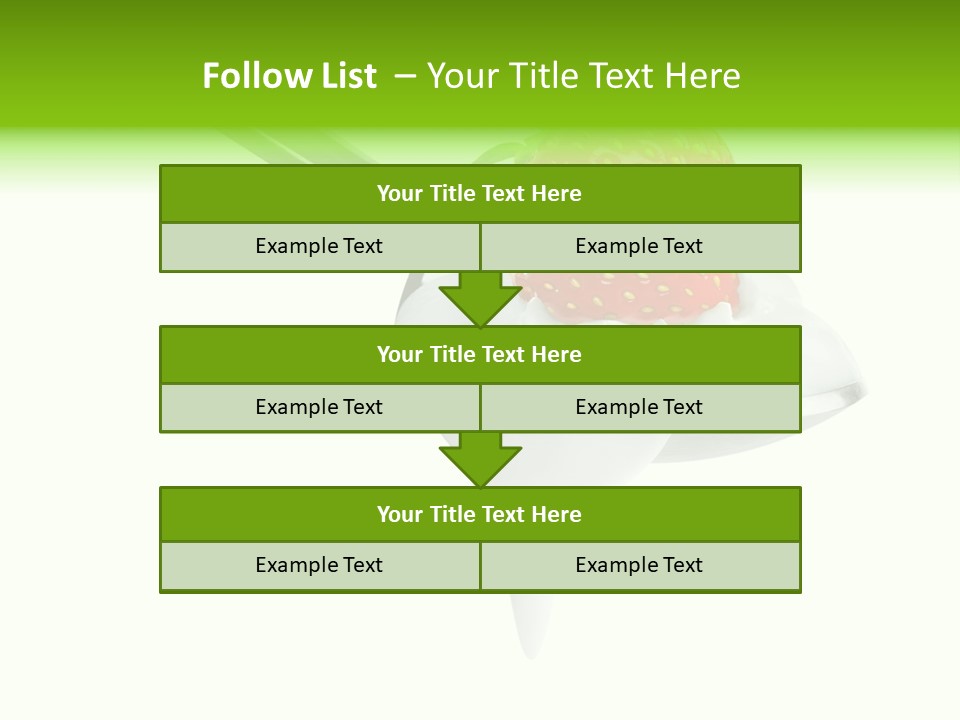 Dairy Shiny Strawberry PowerPoint Template