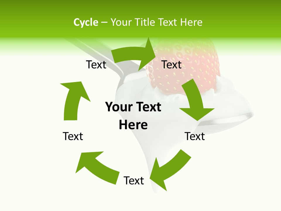 Dairy Shiny Strawberry PowerPoint Template