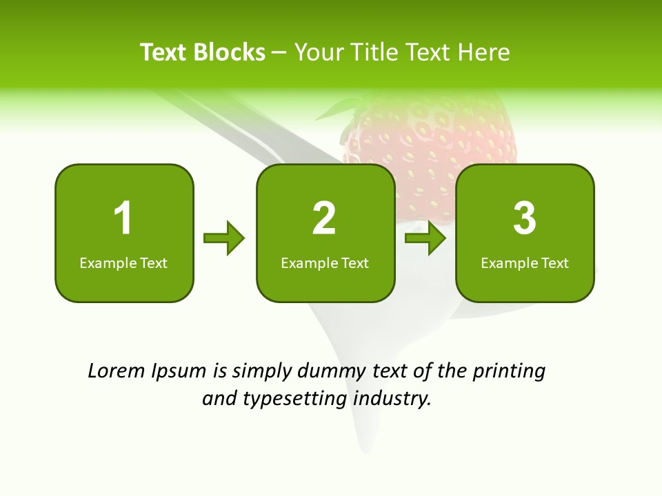 Dairy Shiny Strawberry PowerPoint Template