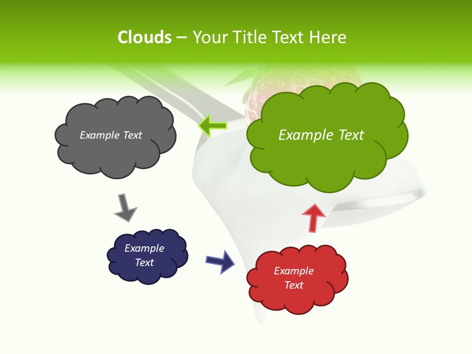 Dairy Shiny Strawberry PowerPoint Template