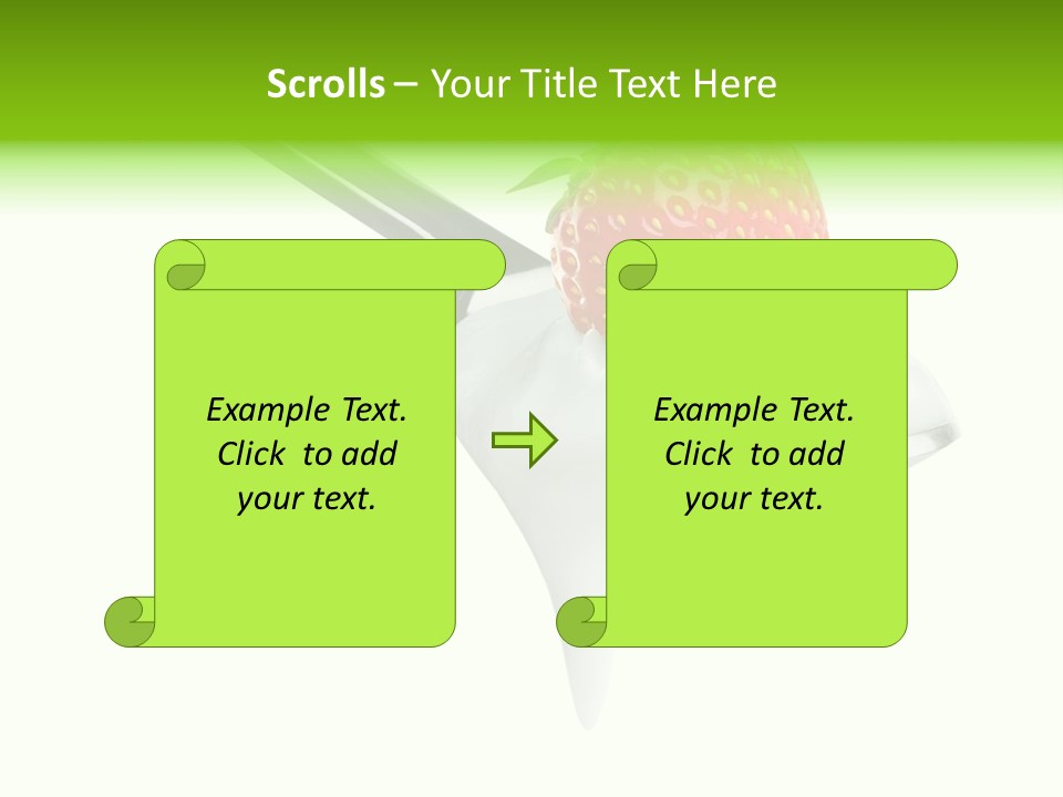 Dairy Shiny Strawberry PowerPoint Template