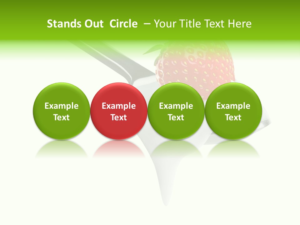 Dairy Shiny Strawberry PowerPoint Template