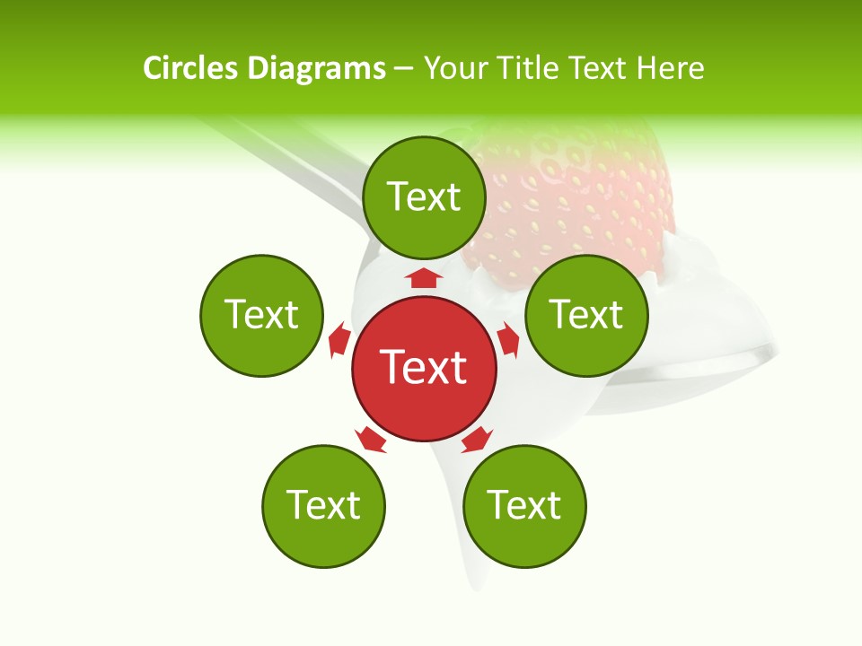 Dairy Shiny Strawberry PowerPoint Template