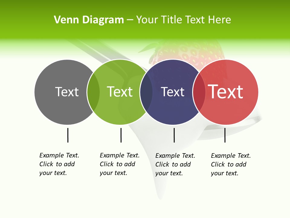 Dairy Shiny Strawberry PowerPoint Template