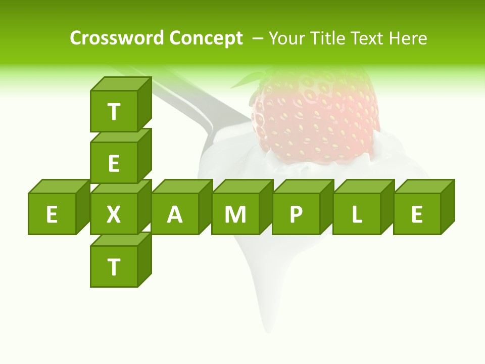 Dairy Shiny Strawberry PowerPoint Template