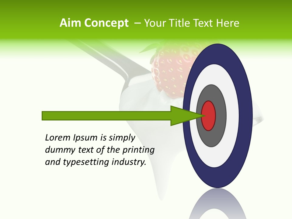 Dairy Shiny Strawberry PowerPoint Template