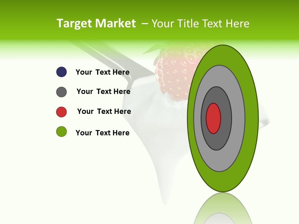 Dairy Shiny Strawberry PowerPoint Template