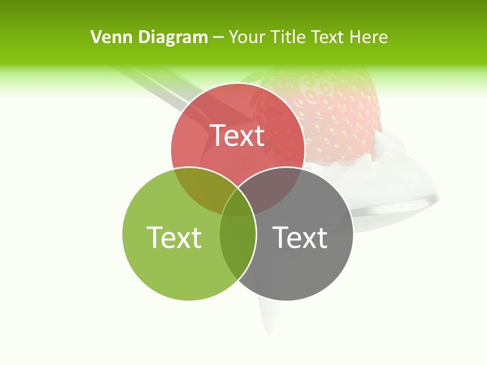 Dairy Shiny Strawberry PowerPoint Template