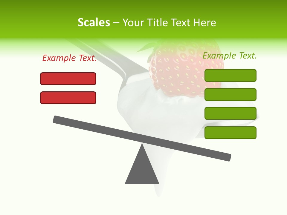 Dairy Shiny Strawberry PowerPoint Template