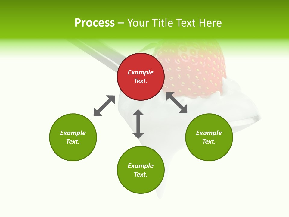 Dairy Shiny Strawberry PowerPoint Template