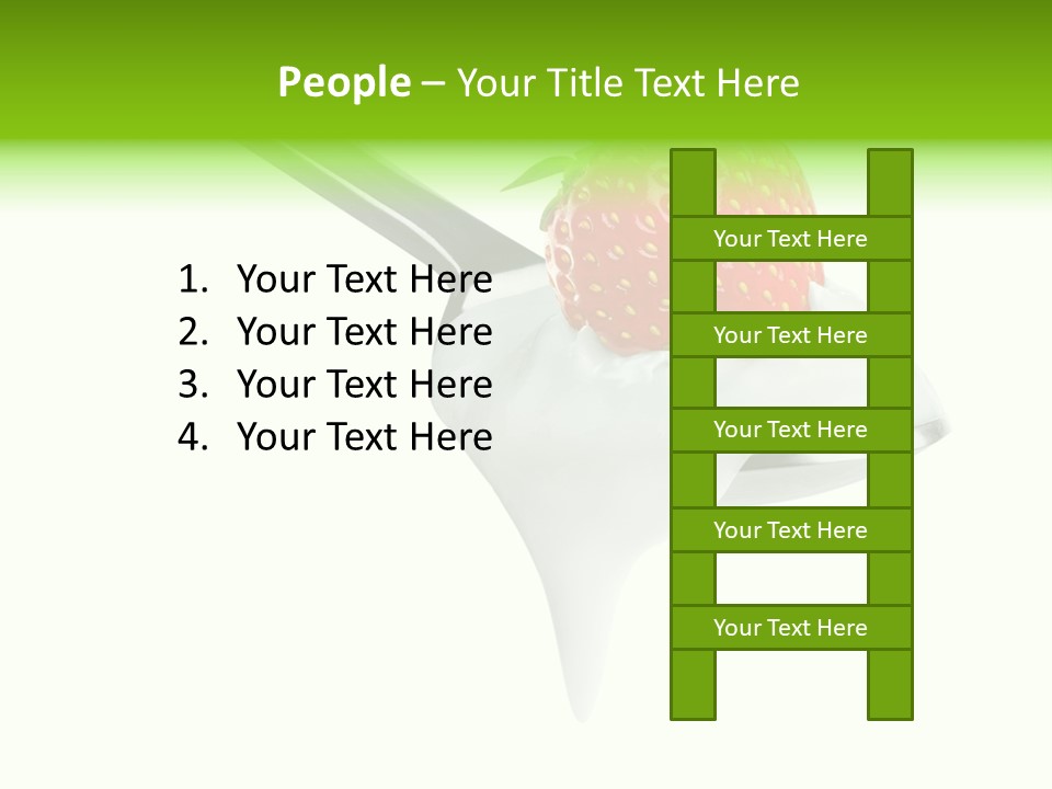 Dairy Shiny Strawberry PowerPoint Template