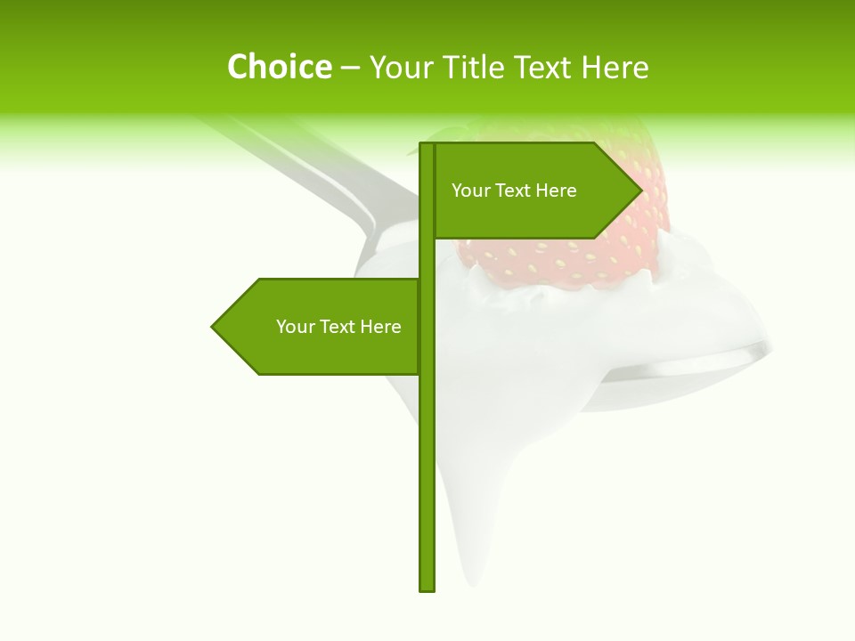 Dairy Shiny Strawberry PowerPoint Template