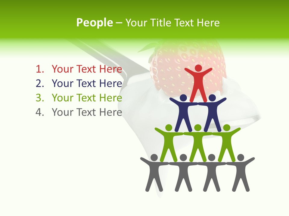 Dairy Shiny Strawberry PowerPoint Template