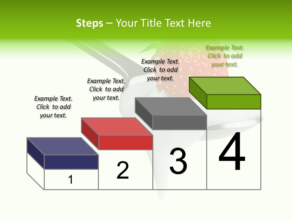 Dairy Shiny Strawberry PowerPoint Template