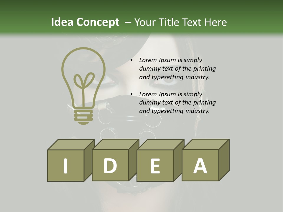 Stylish Brunette Creative PowerPoint Template