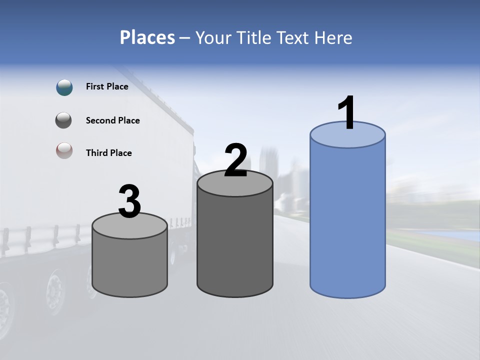 Truck Country Road Driving School PowerPoint Template
