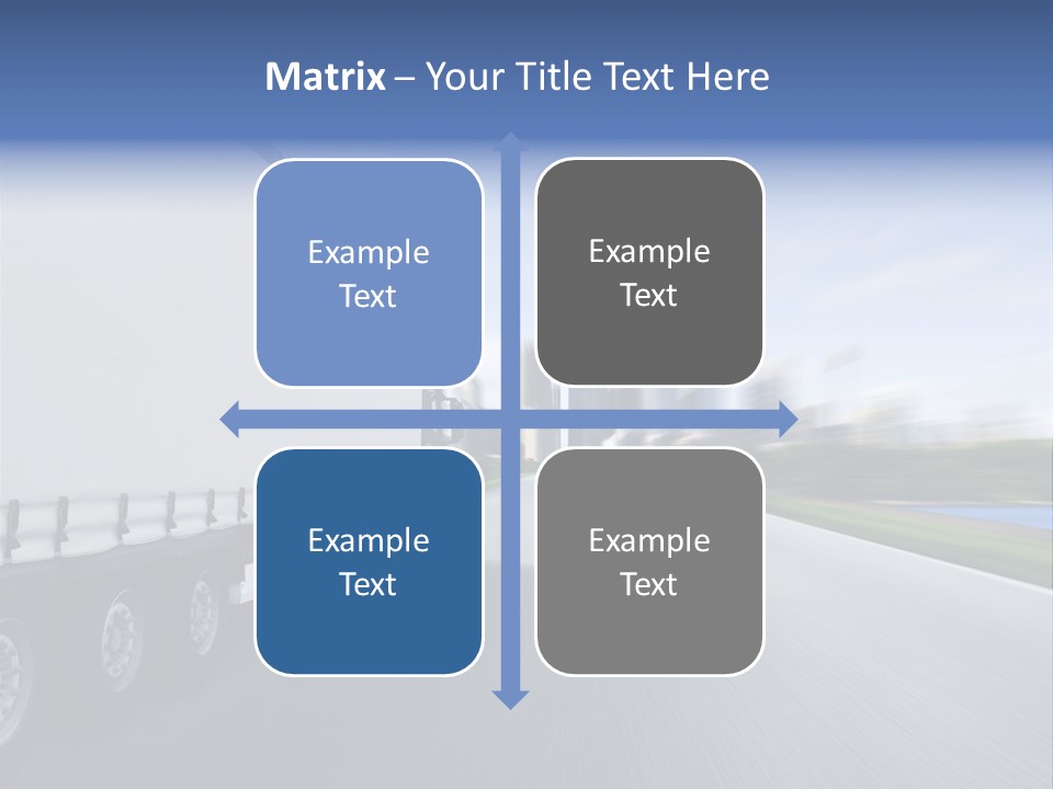 Truck Country Road Driving School PowerPoint Template