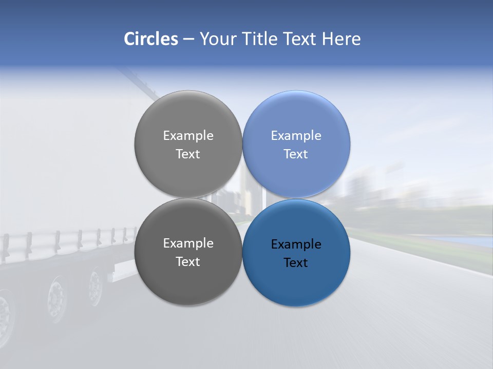 Truck Country Road Driving School PowerPoint Template