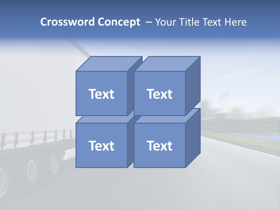 Truck Country Road Driving School PowerPoint Template