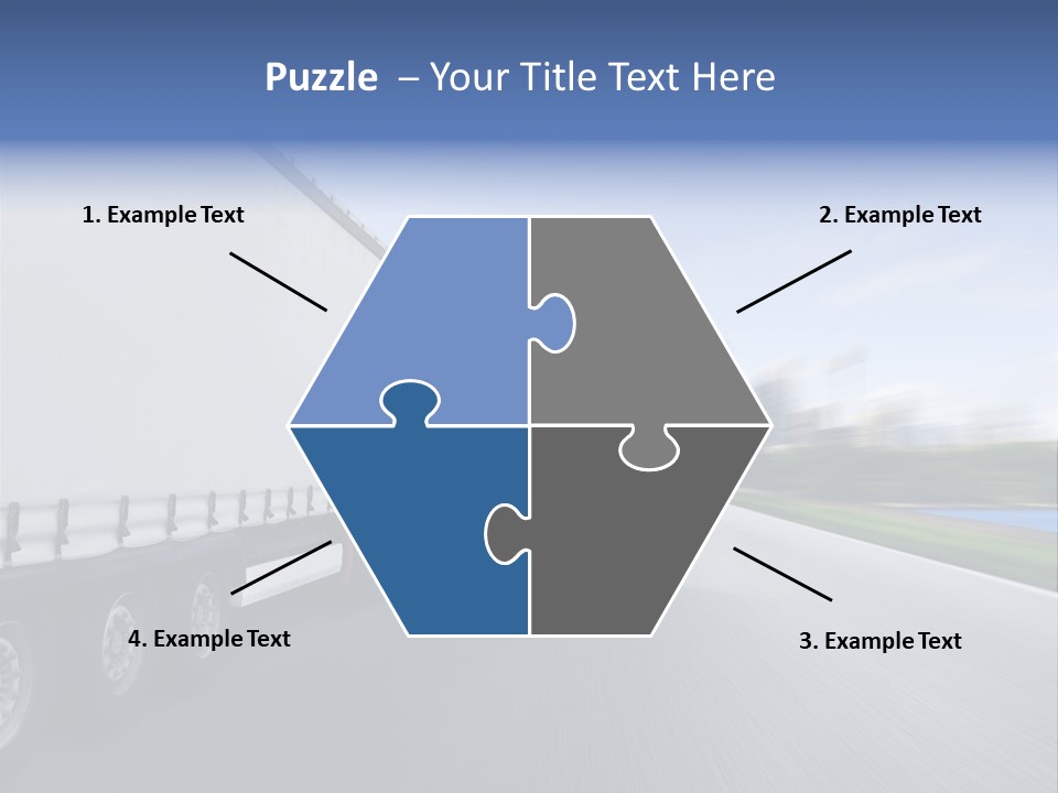 Truck Country Road Driving School PowerPoint Template