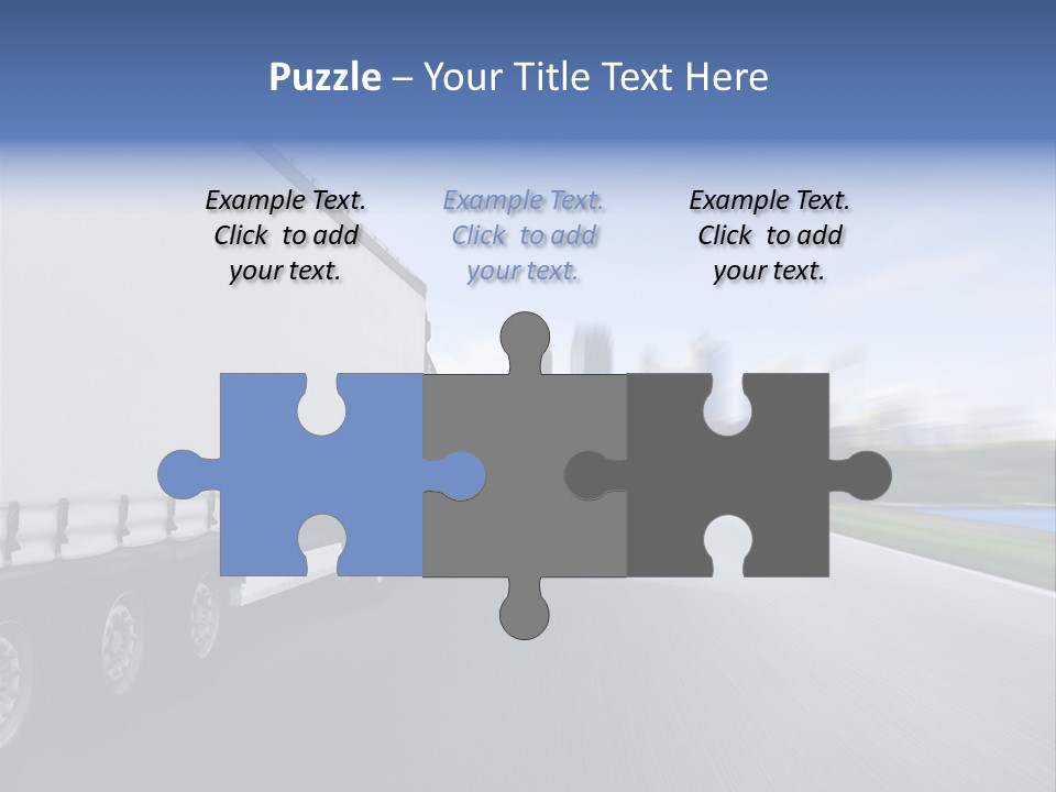 Truck Country Road Driving School PowerPoint Template