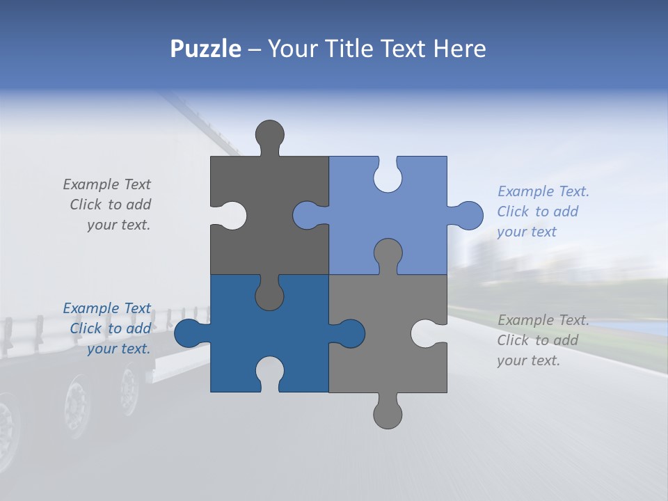 Truck Country Road Driving School PowerPoint Template